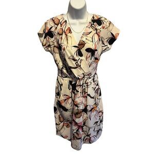 Closet London Floral Print Sleeveless Dress Fit & Flare Silhouette Women Size 4